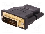Adaptor DVI-D la HDMI QOLTEC, mufă neagră