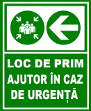 Placuta pentru loc de adunare in caz de urgenta la stanga