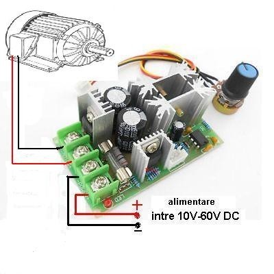 REGULATOR de TURATIE ptr. MOTOR in curent contiunuu cu consum de max. 20 Amperi foto