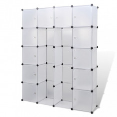 Dulap modular cu 14 compartimente alb 37 x 146 x 180,5 cm