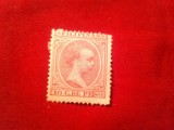 Timbru Filipine ocupatie spaniola 1890 Alfons XIII 10c de peso , sarniera