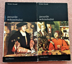 Jocurile schimbului 2 Volume. Editura Meridiane, 1985 - Fernand Braudel foto