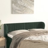 Gossi tablie de pat cu aripioare verde inchis 147x23x78/88 cm catifea