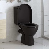 vidaXL Capac WC cu &icirc;nchidere silențioasă, eliberare rapidă, negru 145023