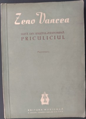 ZENO VANCEA:SUITA DIN BALETUL-PANTOMIMA PRICULICIUL/PARTITURA/DEDICATIE-AUTOGRAF foto