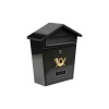 Cutie postala Vorel 78580, 380x320x105 mm, otel zincat, neagra, cu incuietoare si 2 chei