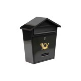 Cumpara ieftin Cutie Postala Neagra Vorel 78580, 380x320x105 mm, Otel Zincat, Deschidere Frontala cu Protectie, Montare pe Perete