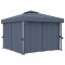 Pavilion cu perdea, antracit, 3 x 3 m, aluminiu