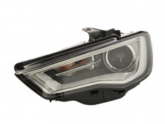 Far stanga (D3S LED, electric, bixenon, fundal cromat, fundal transparent) AUDI A3 dupa 2012 foto