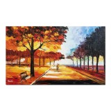 Tablou pictat manual, Impreuna pe aleea vietii, 100x60cm ulei pe panza