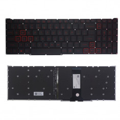 Tastatura laptop Acer Predator Helios 300 PH315-53 neagra US cu rama si taste rosii foto