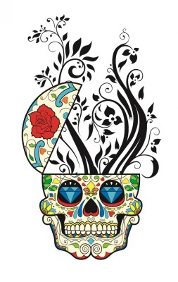 Sticker decorativ, Skull, 90 cm, 219STK-2 foto