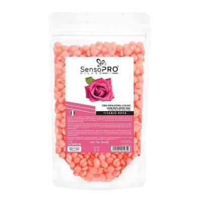 Ceara epilat elastica granule, SensoPro, Trandafir, 100 g foto