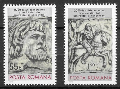 Romania 1978 - 2050 ani de la crearea statului dac sub Burebista, MNH, LP 974 foto