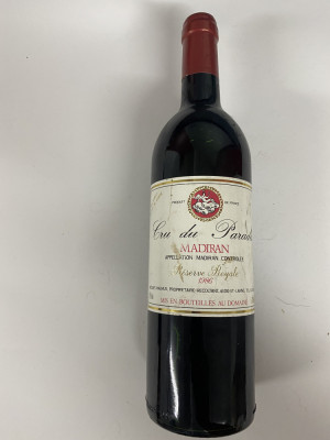 Vin rosu sec Cru du Paradis Madiran 1986 foto