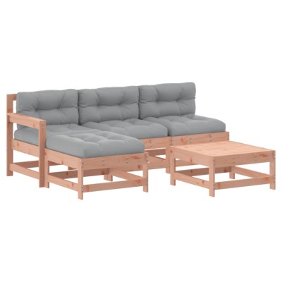 Set mobilier de gradina cu perne, 5 piese, lemn masiv douglas foto