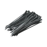 Faseta colier plastic negru 4.8x200mm 100 buc/set Longroad