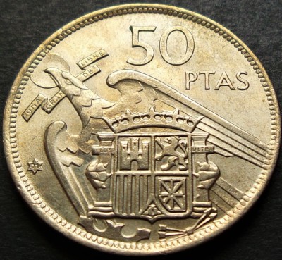 Moneda 50 PESETAS - SPANIA, anul 1971 (model 1957) * cod 1720 = excelenta foto