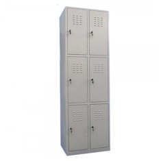 VESTIAR METALIC CU 6 USI fara accesorii, 600x450x1800 mm (LxlxH), ECO+