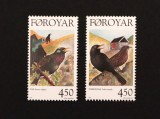 Insulele Feroe (F&oslash;royar) 1998 - Set Complet "Păsări de Grădină și Așezări Umane" (Graur &amp; Mierlă - Stari &amp; Kv&oslash;rkveggja) - Cod: -A992