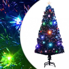 vidaXL Brad de Crăciun pre-iluminat cu suport, 120 cm, fibră optică 284300