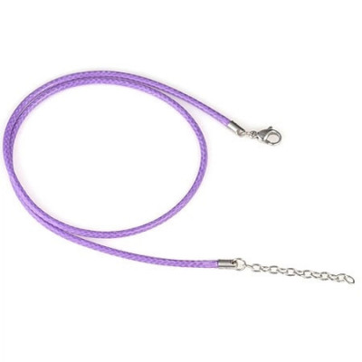 Colier cu șnur violet - răsucit foto