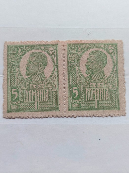 L.P 72 -1919 -Uzuale Ferdinand 5 bani pereche hartie de război