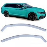 Deflector de vant, deflector de ploaie, protectie &icirc;mpotriva vantului, negru fum pentru VW Passat 3G B8 din 14 Performance AutoTuning