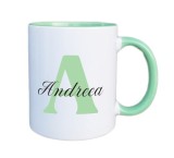 Cana maner verde personalizata prenume Andreea, INOVATIX&reg;. 330ml