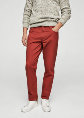 Pantaloni slim-fit 5B bumbac, vermilion, 40 foto