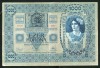 Q499 UNGARIA ROMANIA 1000 KORONA 1912 CU TIMBRU SPECIAL STAMPILAT IN TRANSILVANIA VF