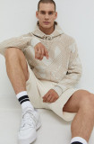 Adidas Originals bluza barbati, culoarea bej, modelator