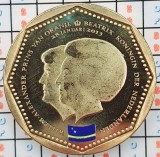 Antilele Olandeze 5 gulden 2013 - Curacao flag - UNC tiraj 11.000 - km 85 - A014