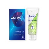 Cumpara ieftin Pachet pentru cupluri: Prezervative Durex Natural, 56 mm, 6 buc + Lubrifiant pe bază de apă Durex Natural Original, 100 ml