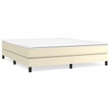 Cumpara ieftin Cadru de pat, crem, 160x200 cm, piele ecologica
