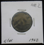 M1 C10 - Moneda foarte veche 106 - Romania - 5 lei 1942