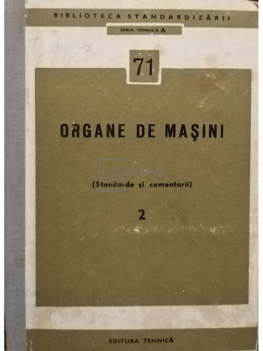 Maria Ionescu - Organe de masini, vol. 2 (editia 1972)