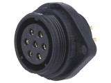 Soclu Mama WEIPU SP21, 7 Pin, IP68, 15A, 500V, Conector Cablu, Montaj pe Panou