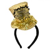 Coroniță Păr, Happy New Year, Pălărie Aurie, Crăciun