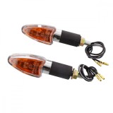 Set semnalizari Cateye 12V 21W BAY9S brat lumg prindere M8 culoare argintiu/negr... Cod Produs: MX_NEW 7050844MA