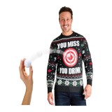 Tricou de Crăciun pentru bărbați cu guler rotund și m&acirc;neci lungi, tricou amuzant și cald de Crăciun, pulover Xmas - Cadouri pentru el