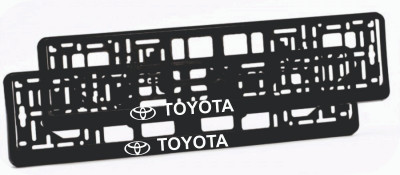 Set 2 suporturi numar inmatriculare personalizat-Toyota foto