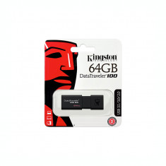 Memory stick USB 3.1 Gen 1 Kingston DataTraveler DT100G3 64 GB cu capac culisant foto