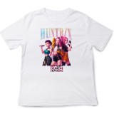 Tricou copii K Pop Demon Huntrix, 9-10 ani, alb, ediție kids