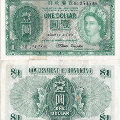 1957 ( 1 VII ) , 1 dollar ( P-324 Ab.2 ) - Hong Kong