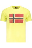 Cumpara ieftin Norway Tricou barbati, cu logo, din bumbac, Regular fit, Galben, XL