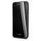 Husa Apple iPhone 7, MyStyle Back Glass, husa cu sticla securizata pe spate de culoare neagra