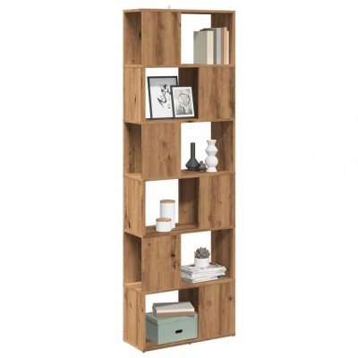 vidaXL Bibliotecă/Separator de cameră, Stejar artizanal, 60x24x186 cm foto