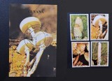 Ciuperci - Guyana 1990 - Bloc 4 Timbre Coprinus &amp; Pholiota + Colita CP1_I