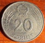 UNGARIA MONEDA 1984, 20 FORINT / CU-NI, 7,05g. / 26,8 mm.